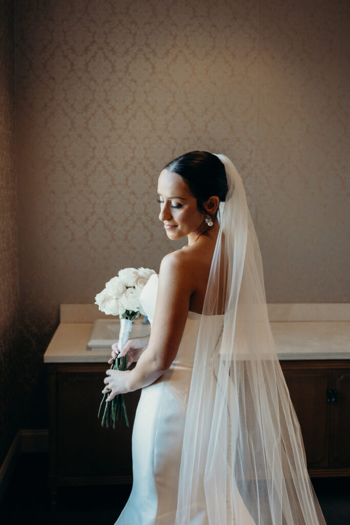 Bride ready for her diamond mills wedding