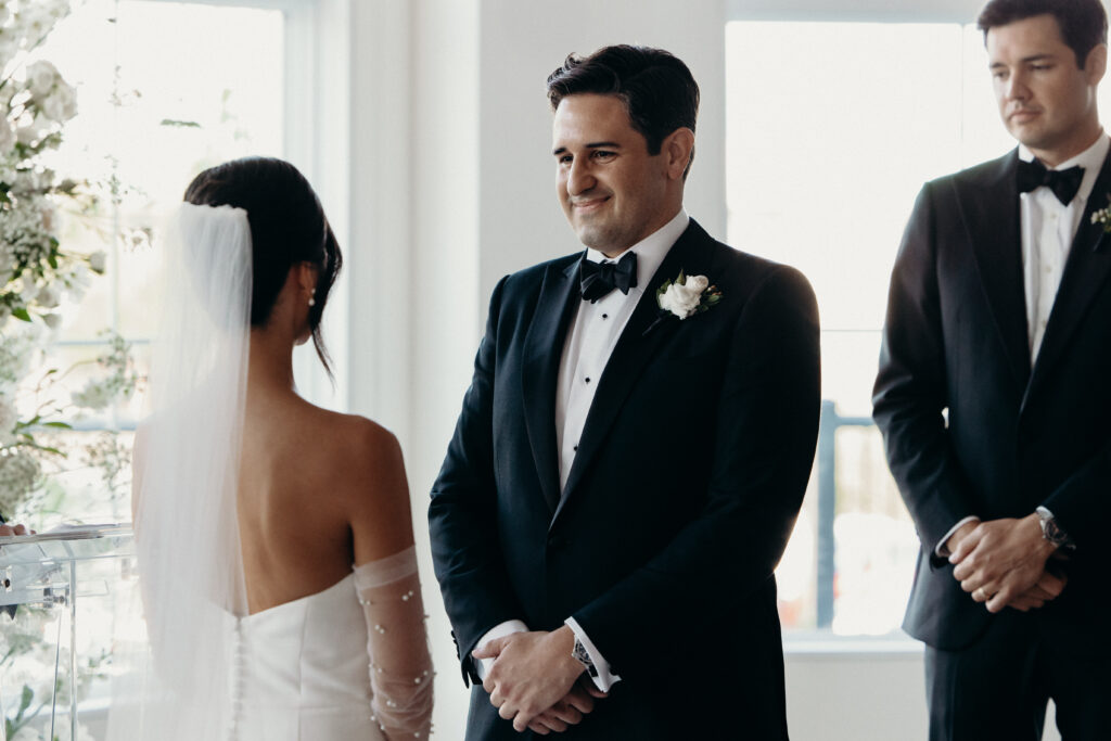 Wedding ceremony photographed by brooklyn wedding photographer at maritime parc