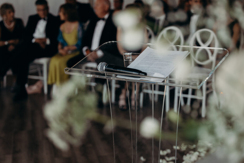 Wedding ceremony photographed by brooklyn wedding photographer at maritime parc