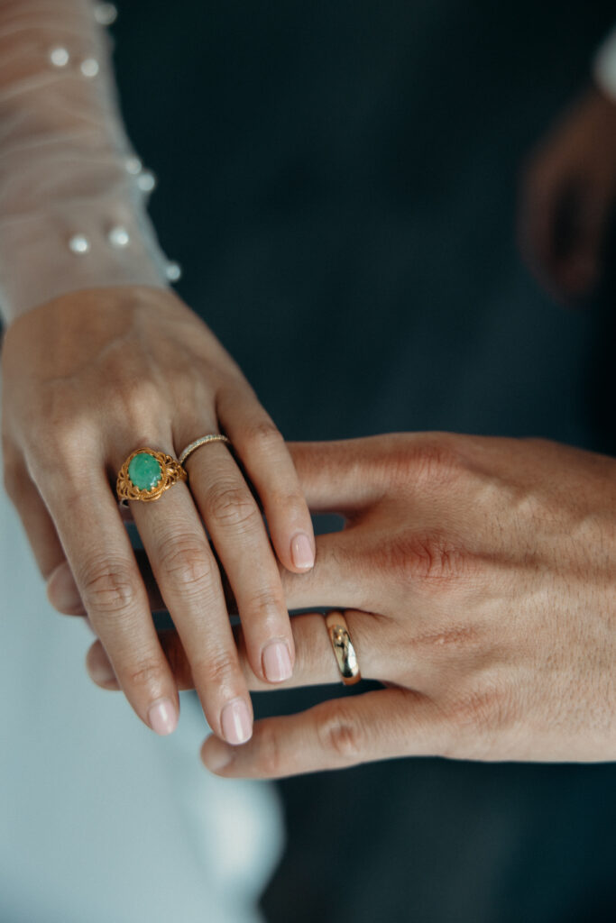 Rings photographed at maritime parc by brooklyn wedding photographer