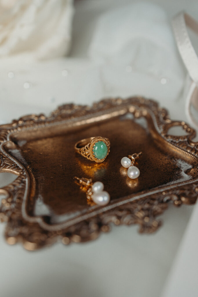 Bridal accessories photographed at maritime parc by brooklyn wedding photographer