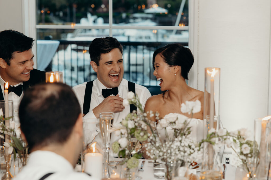 Couple photographed during wedding reception at maritime parc new jersey