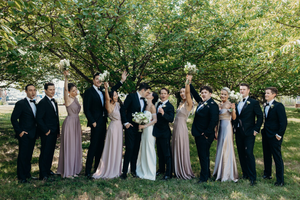 Wedding party photographed by brooklyn wedding photographer at maritime parc