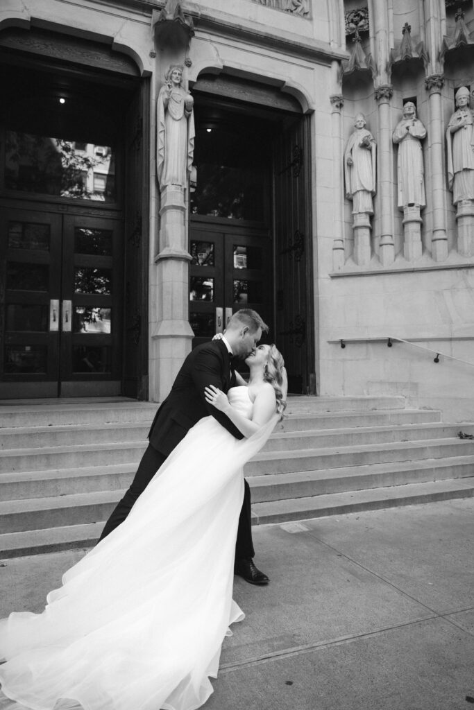 Couple photographed at upper west side by brooklyn elopement photographer