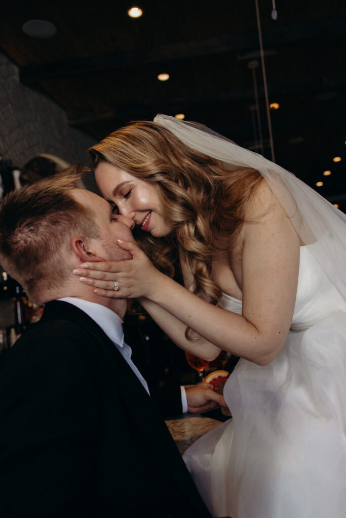 Couple photographed at upper west side by brooklyn elopement photographer