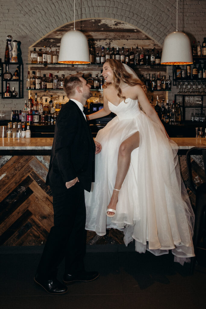 Couple photographed at upper west side by brooklyn elopement photographer