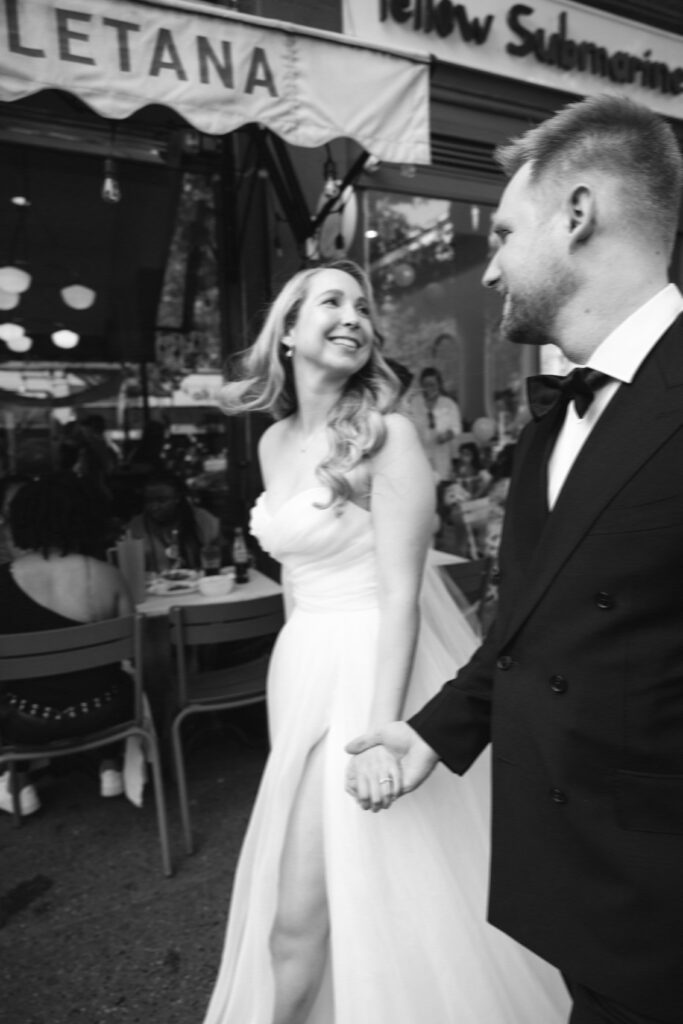 Couple photographed at upper west side by brooklyn elopement photographer