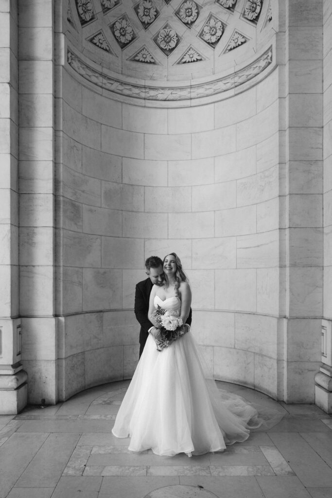 Couple photographed at upper west side by brooklyn elopement photographer