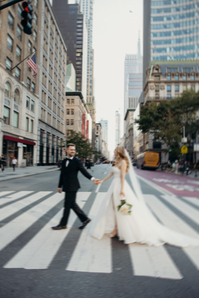 Couple photographed at upper west side by brooklyn elopement photographer