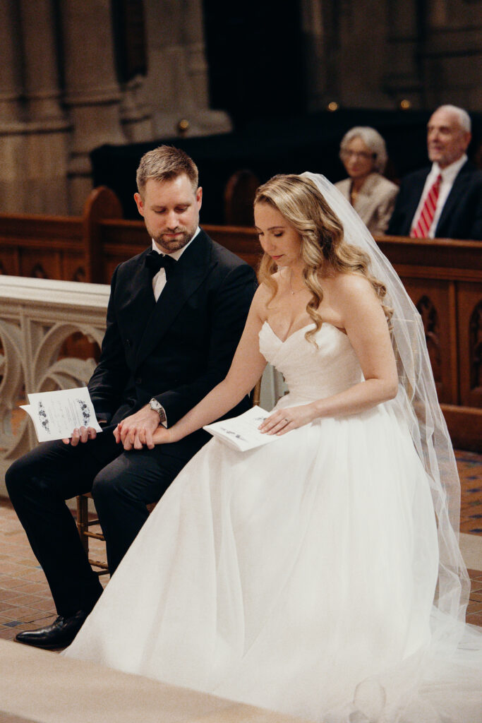 Couple photographed during elopement ceremony at upper west side