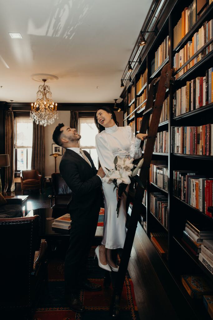 Couple photographed at hudson new york by brooklyn elopement photographer