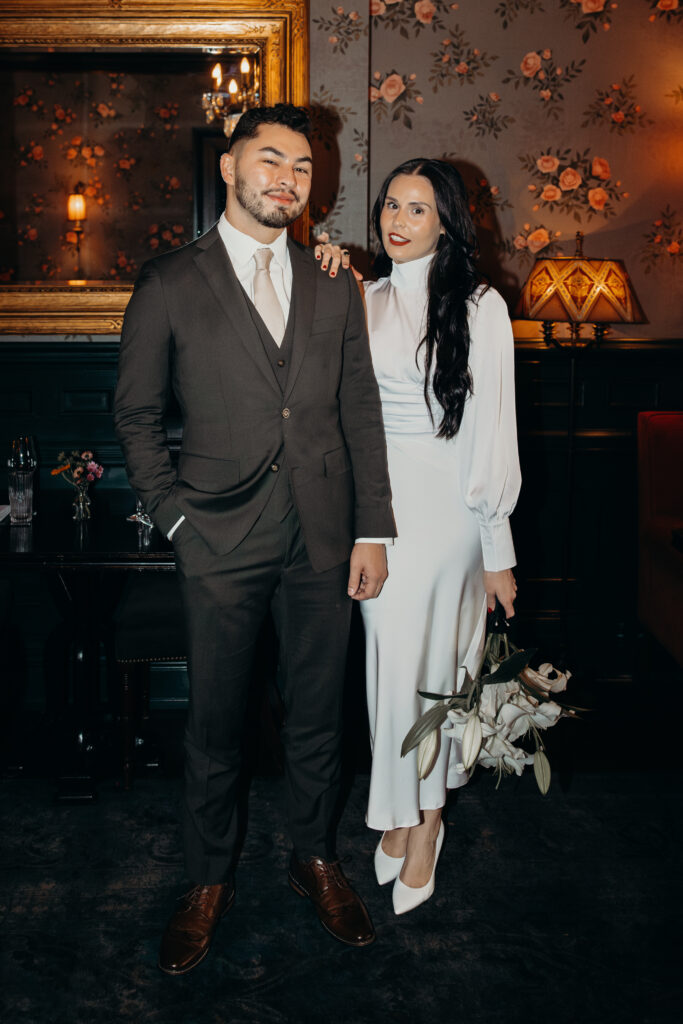 Couple photographed at hudson new york by brooklyn elopement photographer