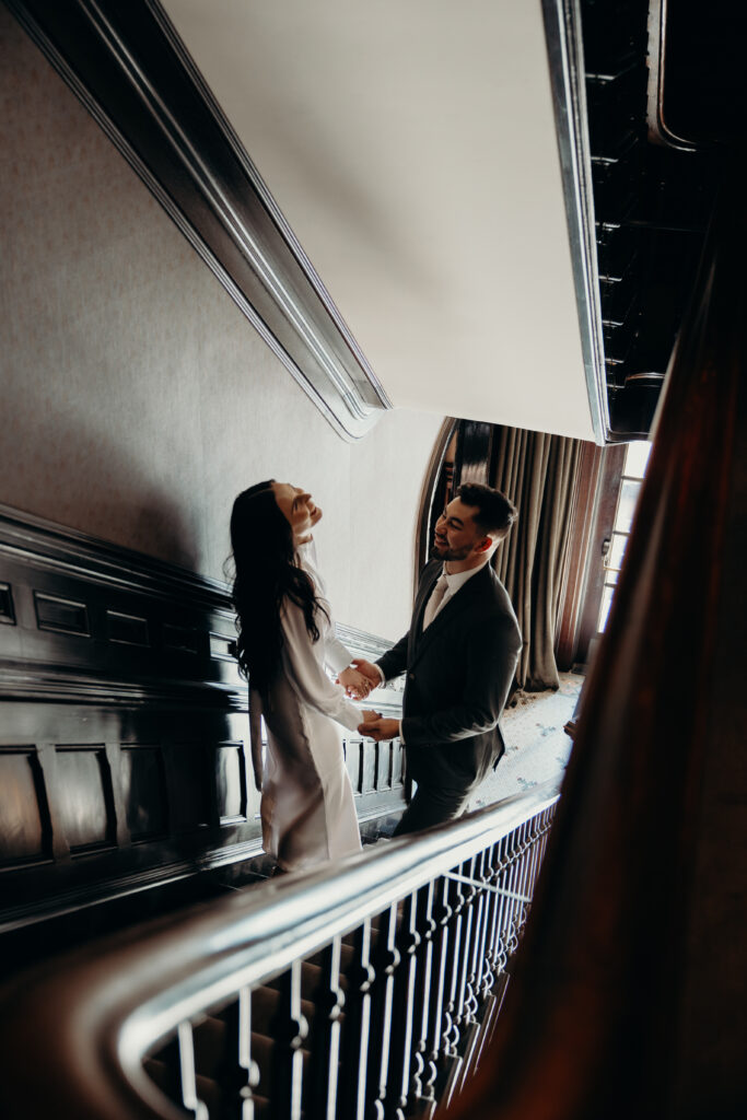 Couple photographed at hudson new york by brooklyn elopement photographer