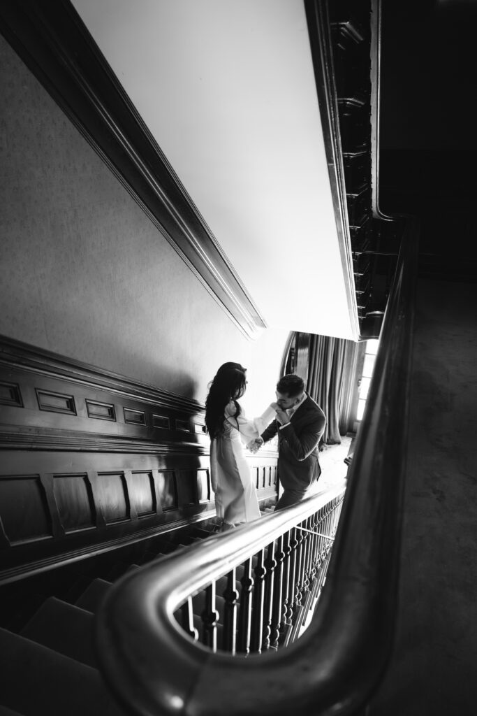 Couple photographed at hudson new york by brooklyn elopement photographer