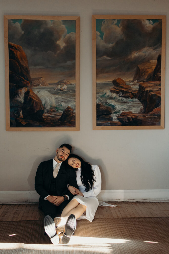 Couple photographed at hudson new york by brooklyn elopement photographer