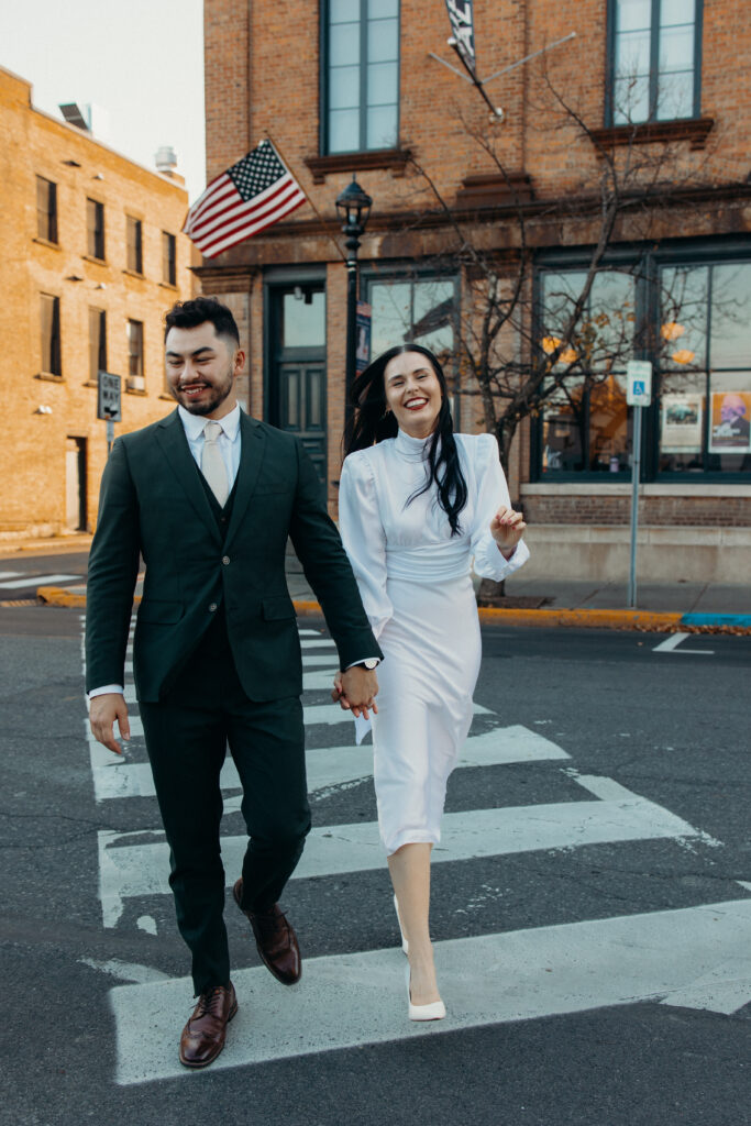 Couple photographed at hudson new york by brooklyn elopement photographer