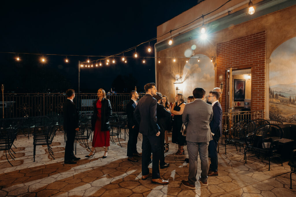 Guests photographed during wedding reception at nyack new york