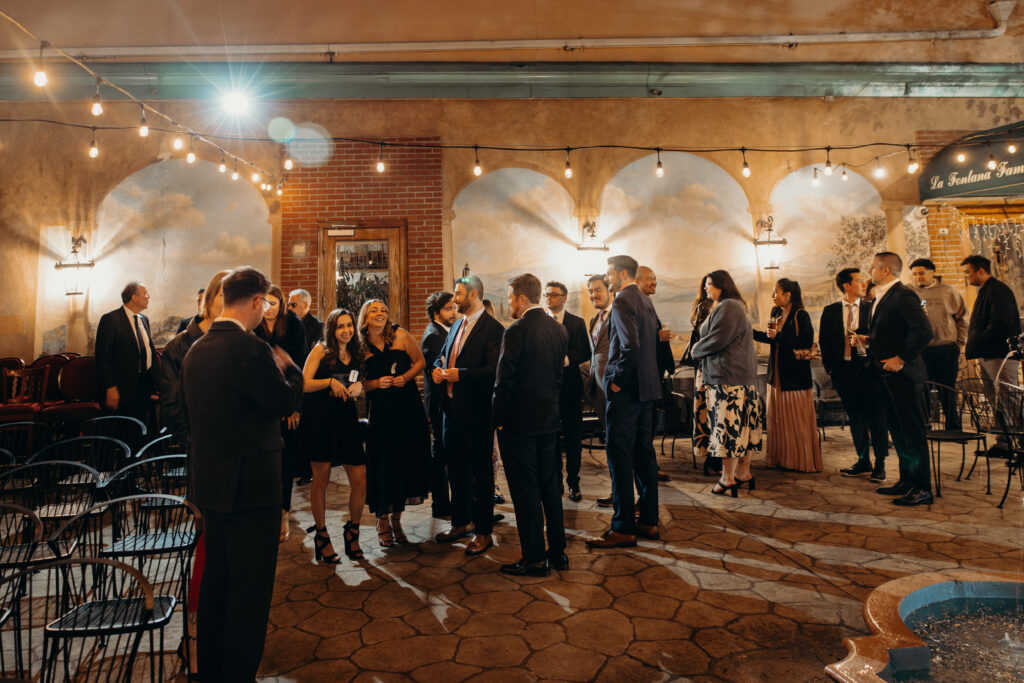 Guests photographed during wedding reception at nyack new york