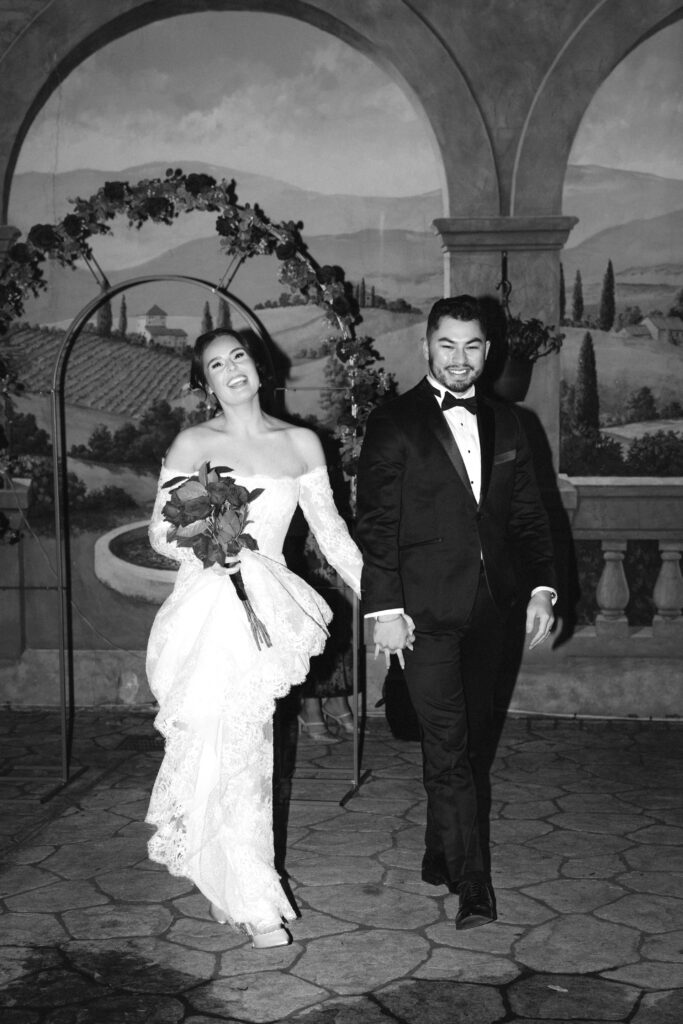 Couple photographed during wedding reception at nyack new york