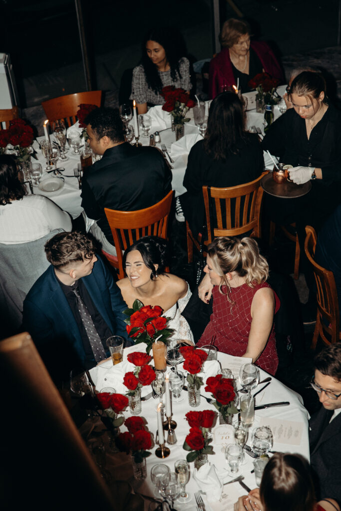 Guests photographed during wedding reception at nyack new york