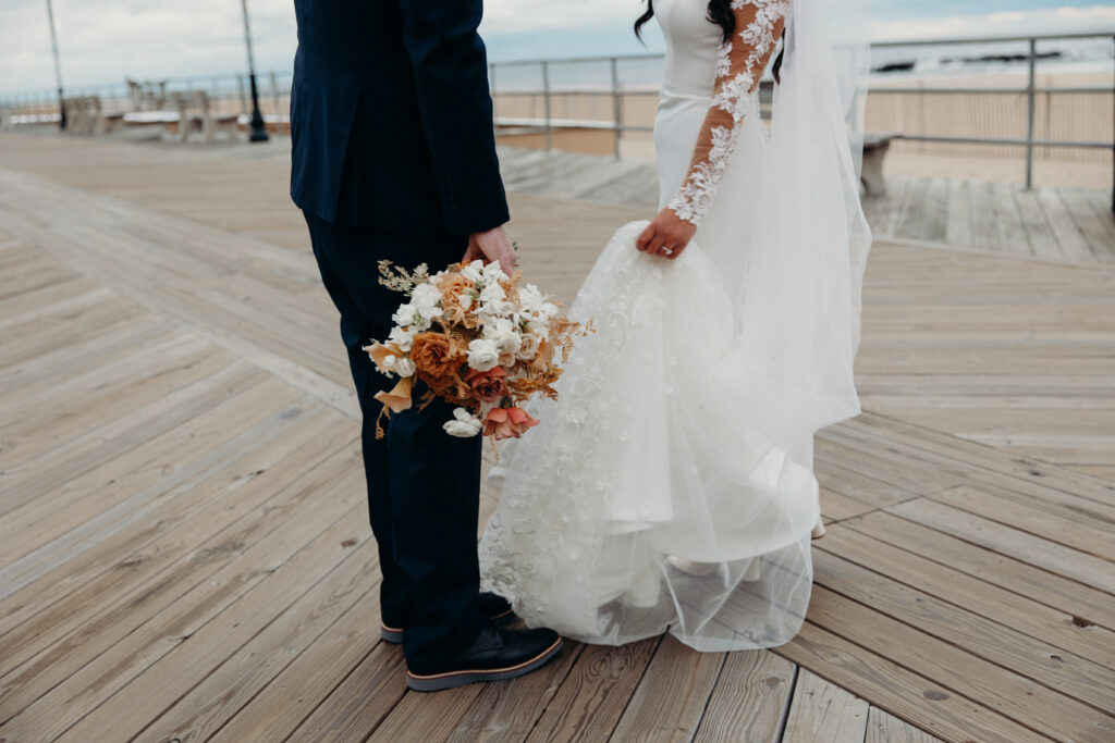 Couple photographed at asbury park by new jersey wedding photographer