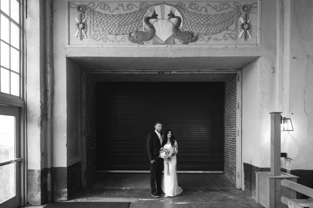 Couple photographed at asbury park by new jersey wedding photographer