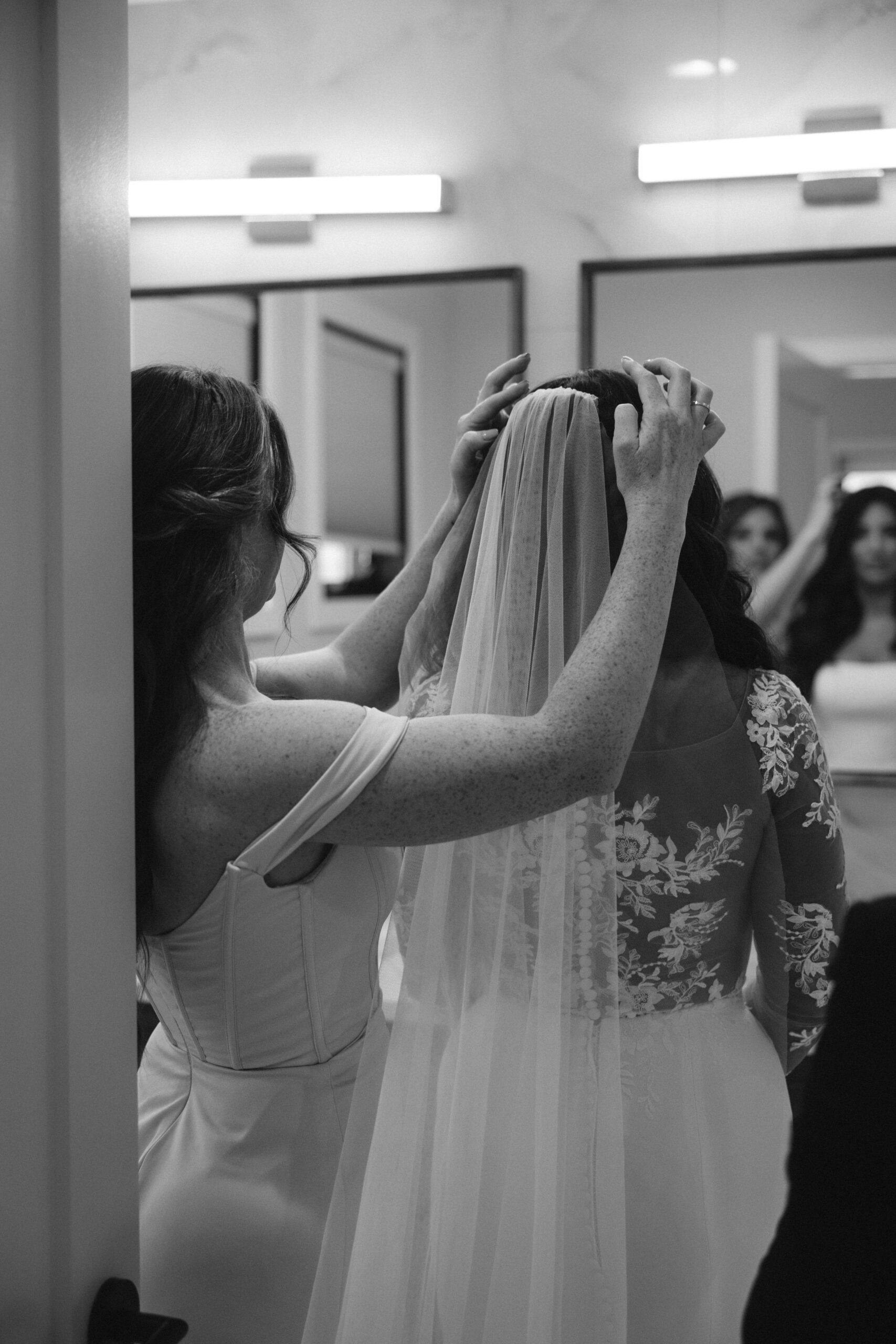 Bride getting ready for her asbury park wedding