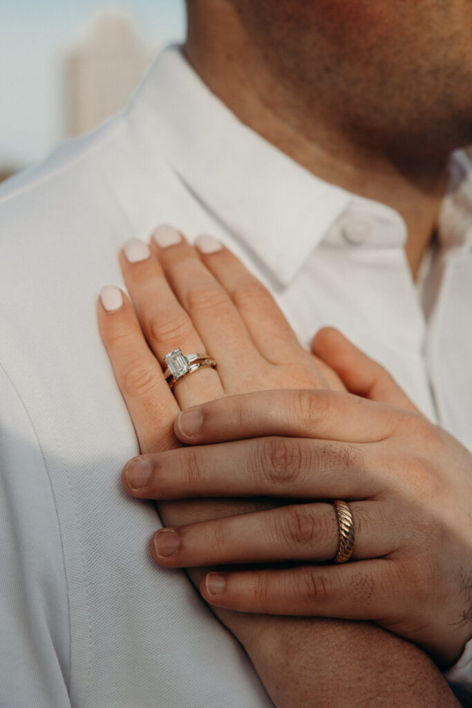 Engaged couple photographed at central park by a new york engagement photographer