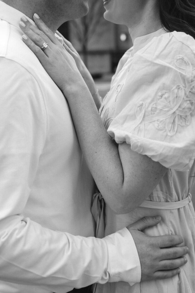 Engaged couple photographed at central park by a new york engagement photographer