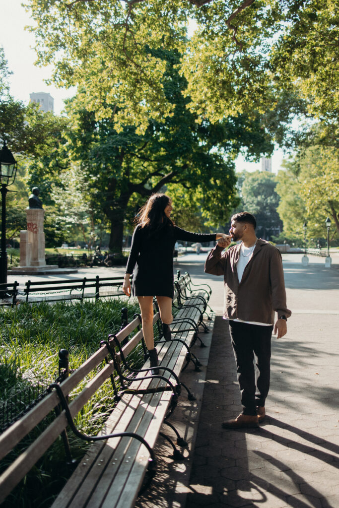 Couple photographed in west village by a new york engagement photographer