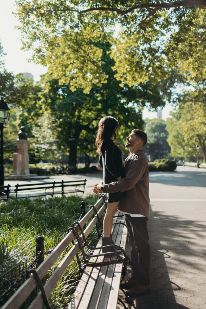 Couple photographed in west village by a new york engagement photographer