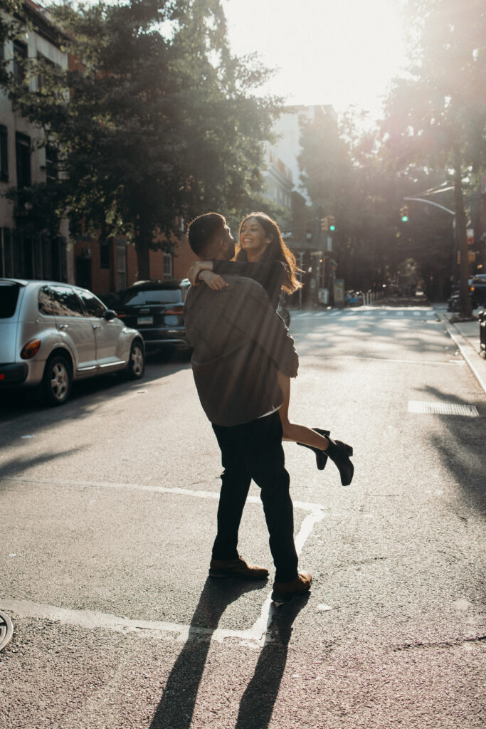 Couple photographed in west village by a new york engagement photographer