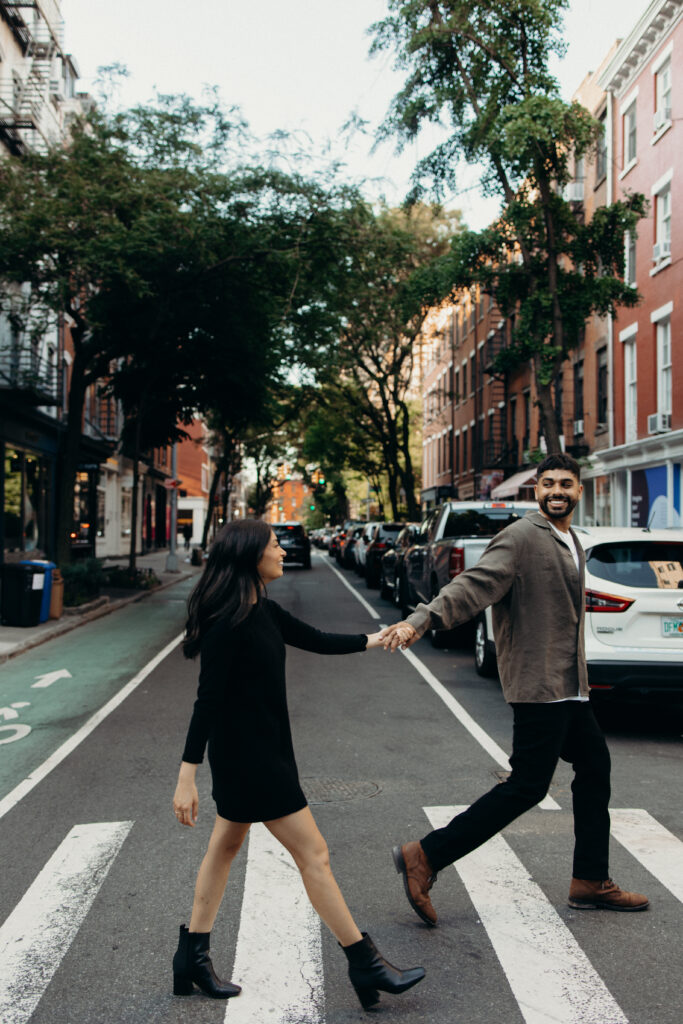 Couple photographed in west village by a new york engagement photographer