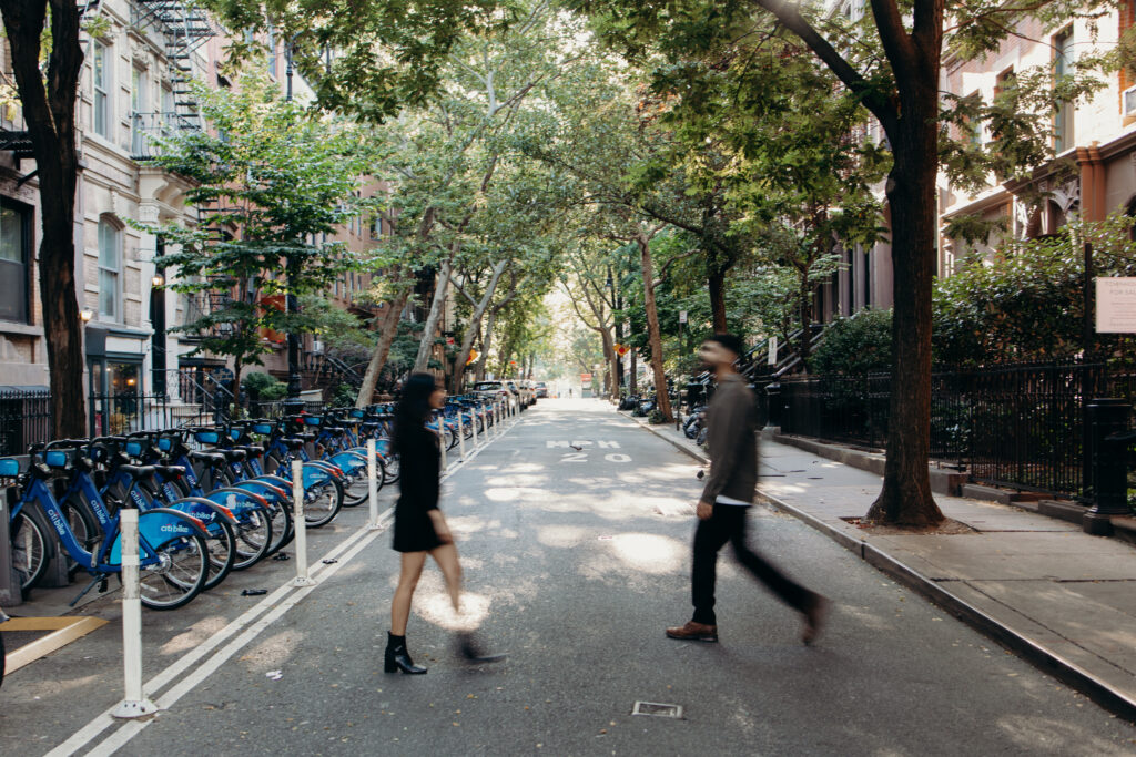 Couple photographed in west village by a new york engagement photographer