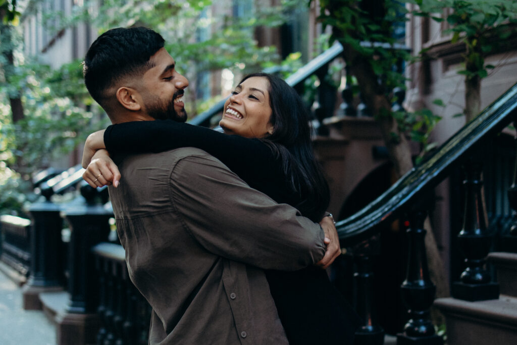 Couple photographed in west village by a new york engagement photographer