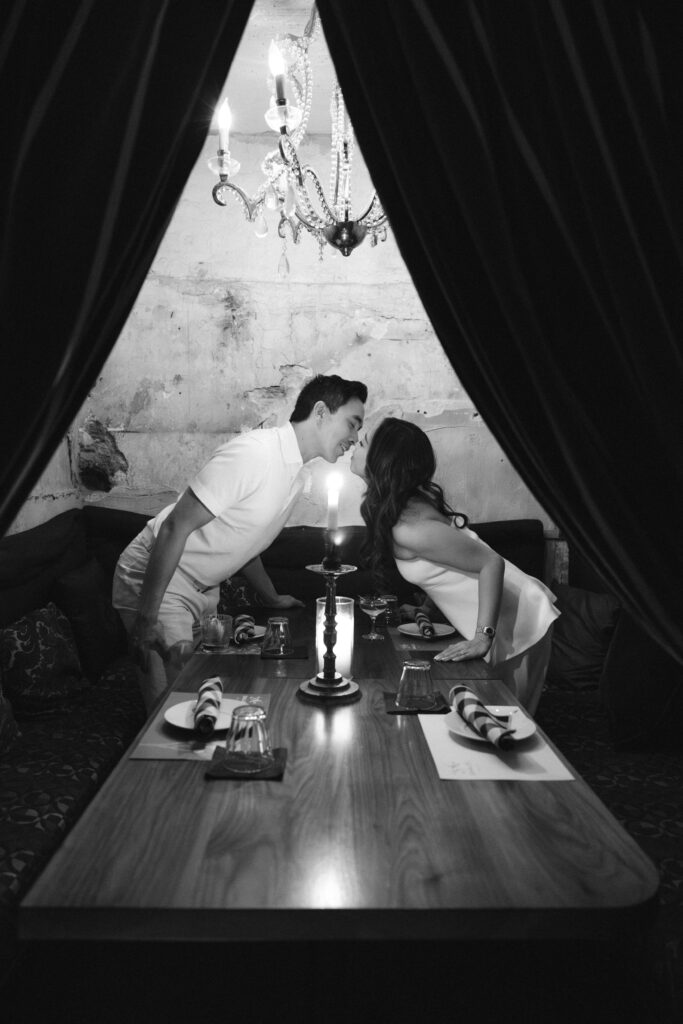 Engaged couple photographed at upper west side by a new york engagement photographer