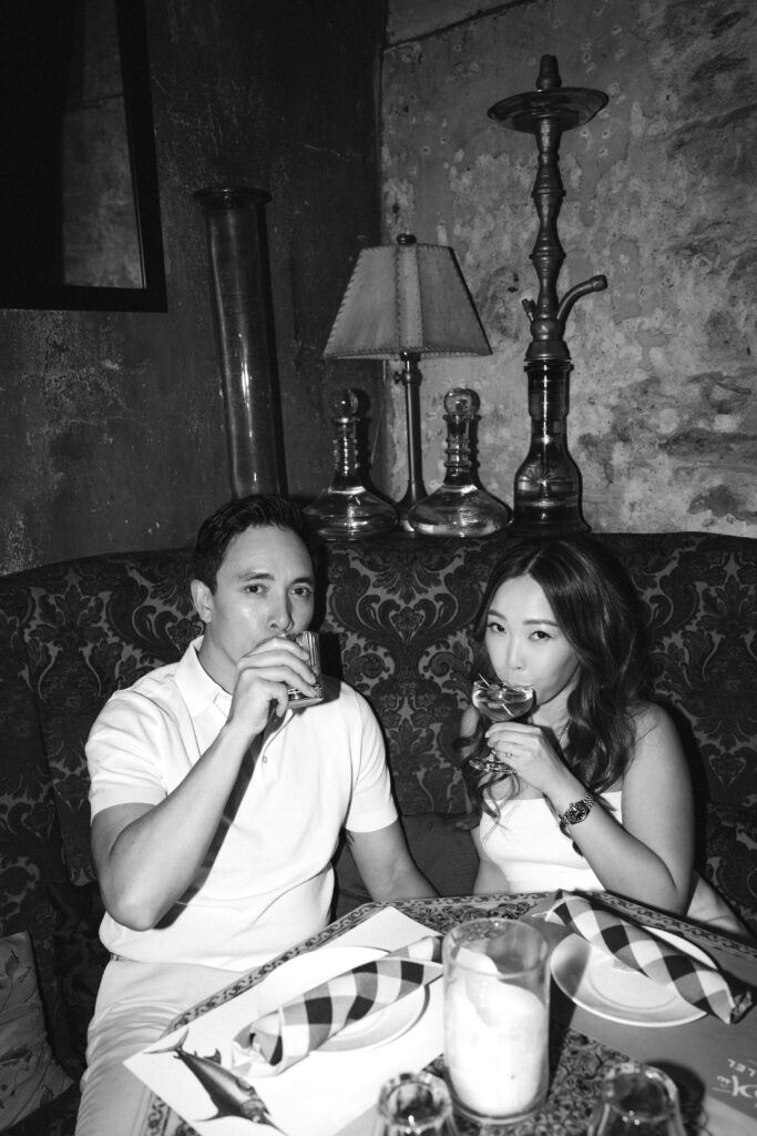 Engaged couple photographed at upper west side by a new york engagement photographer