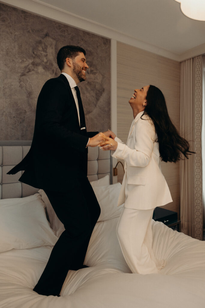Couple photographed at nyc by nyc elopement photographer