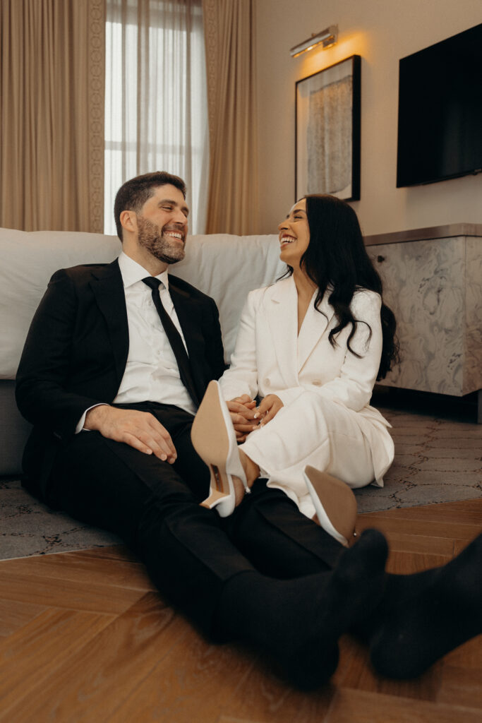 Couple photographed at nyc by nyc elopement photographer