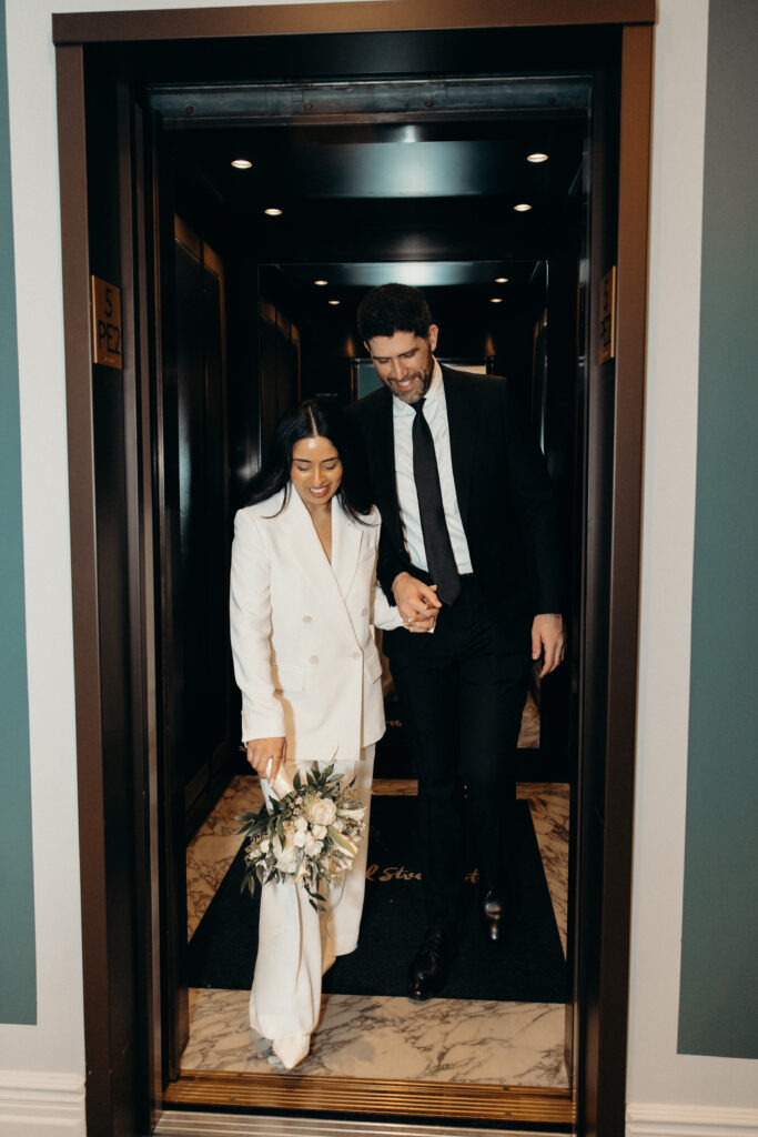 Couple photographed at nyc by nyc elopement photographer