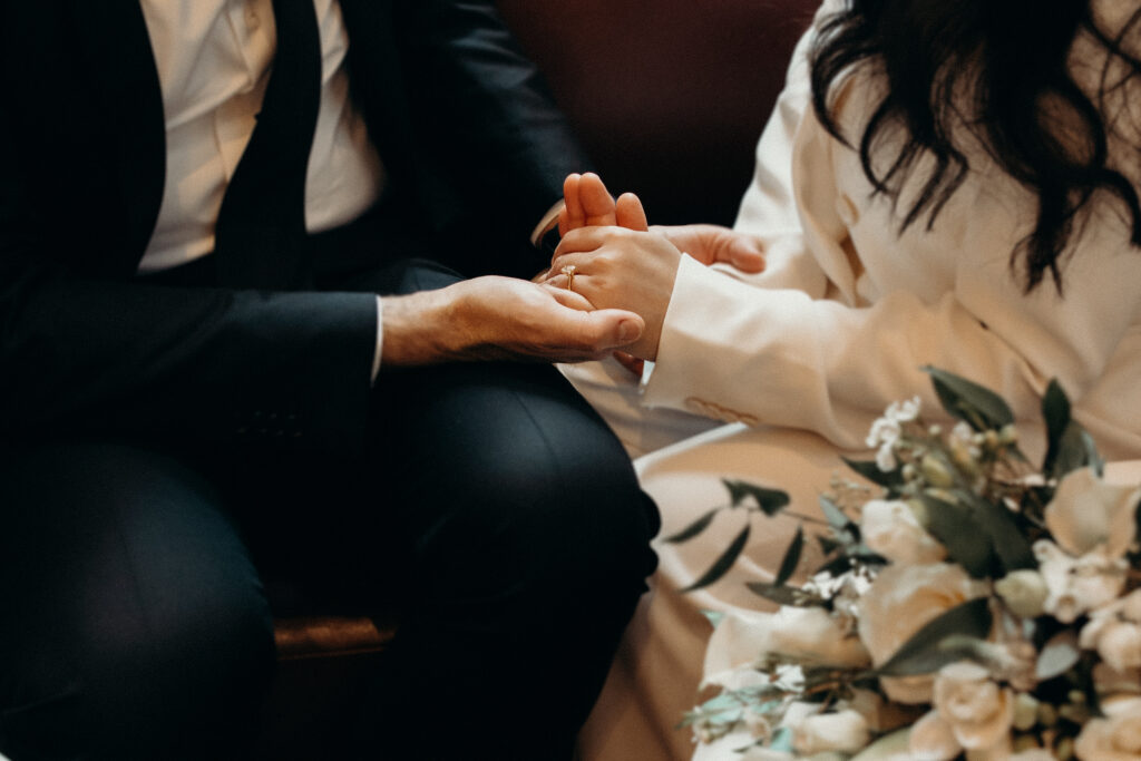 Couple photographed at nyc by nyc elopement photographer