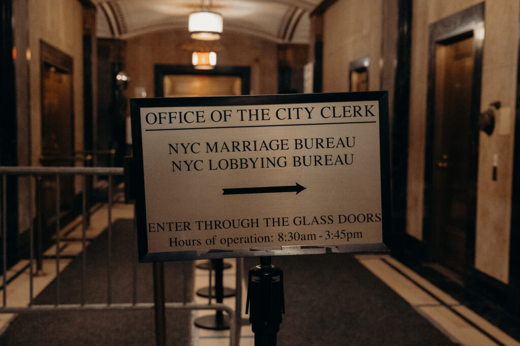 Nyc city hall elopement photographed by nyc elopement photographer