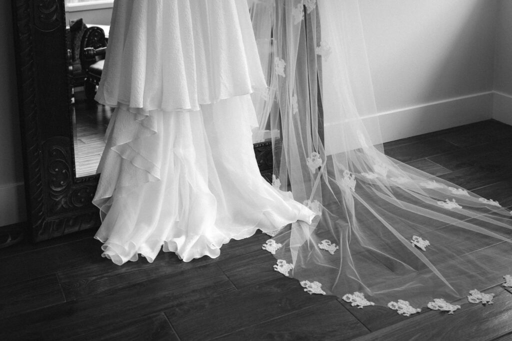 Bridal dress details at Perona Farms NJ