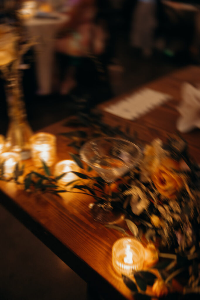 Wedding reception details at Perona Farms NJ