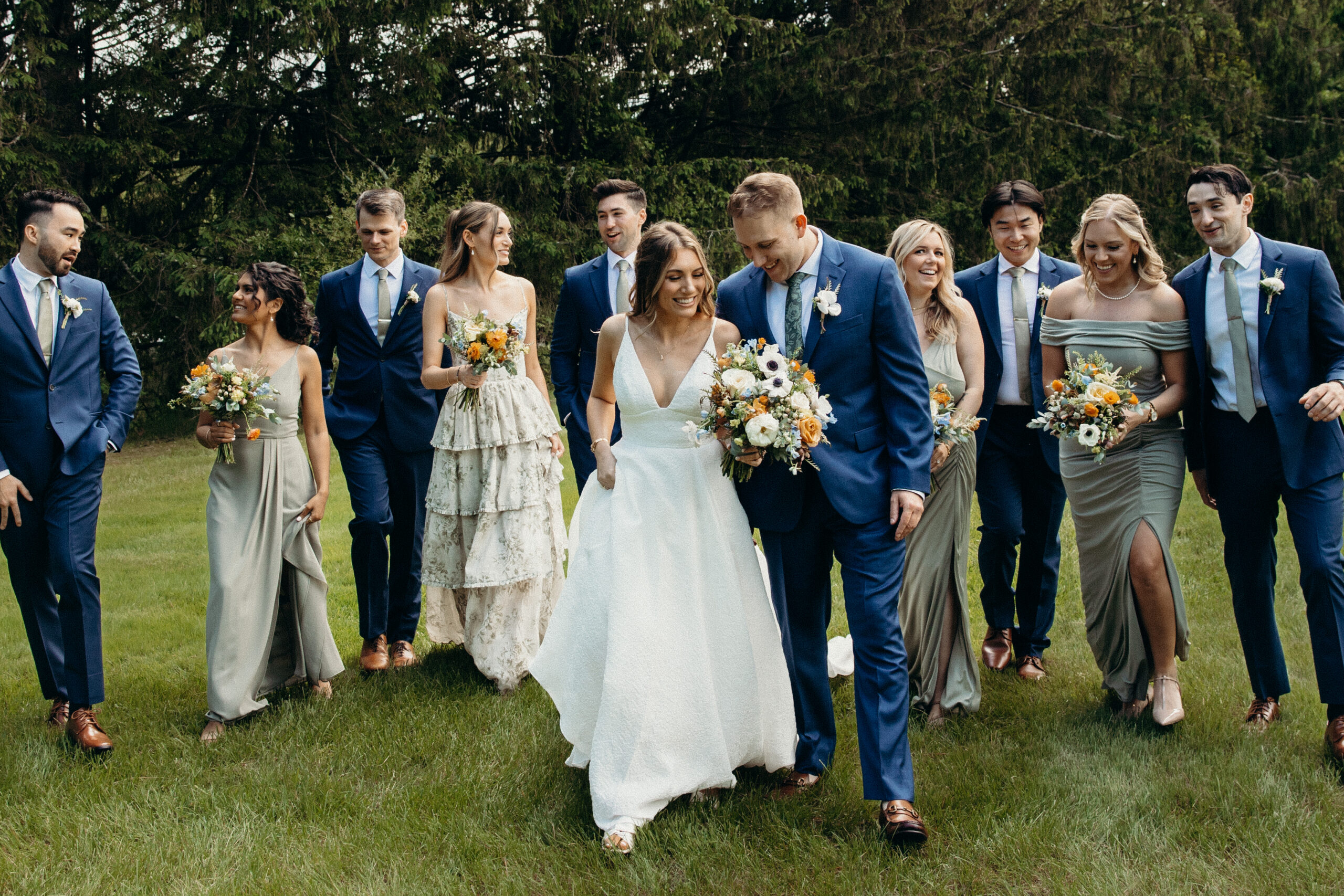 Wedding party at Perona Farms NJ