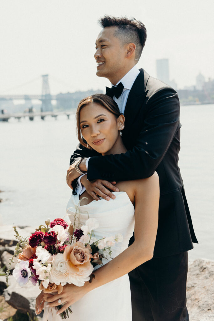 Couple portraits at Brooklyn Winery