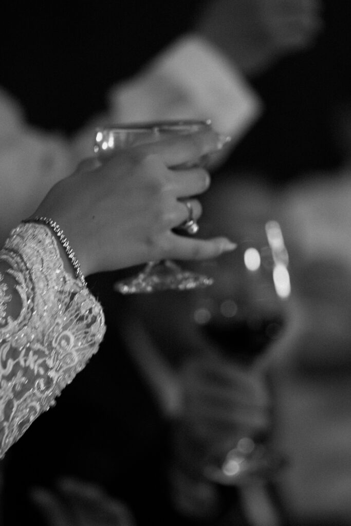 Wedding reception details at Brooklyn Winery