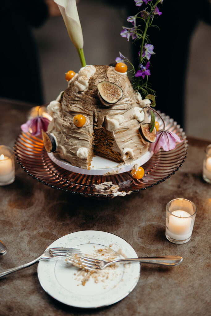 Wedding reception details at Brooklyn Winery