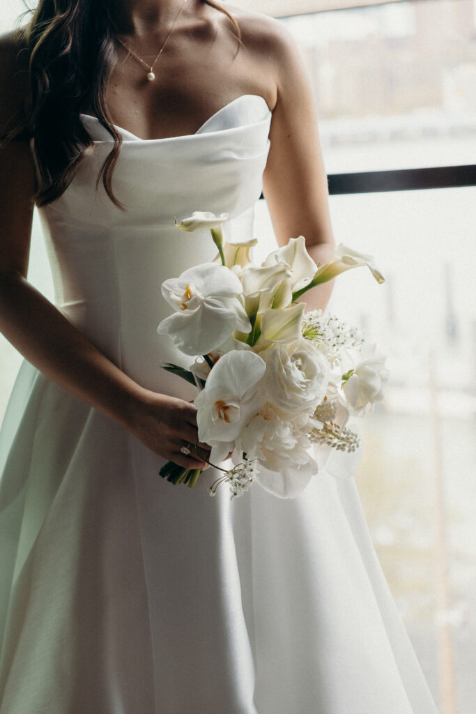 Bridal bouquet at The River Café NYC