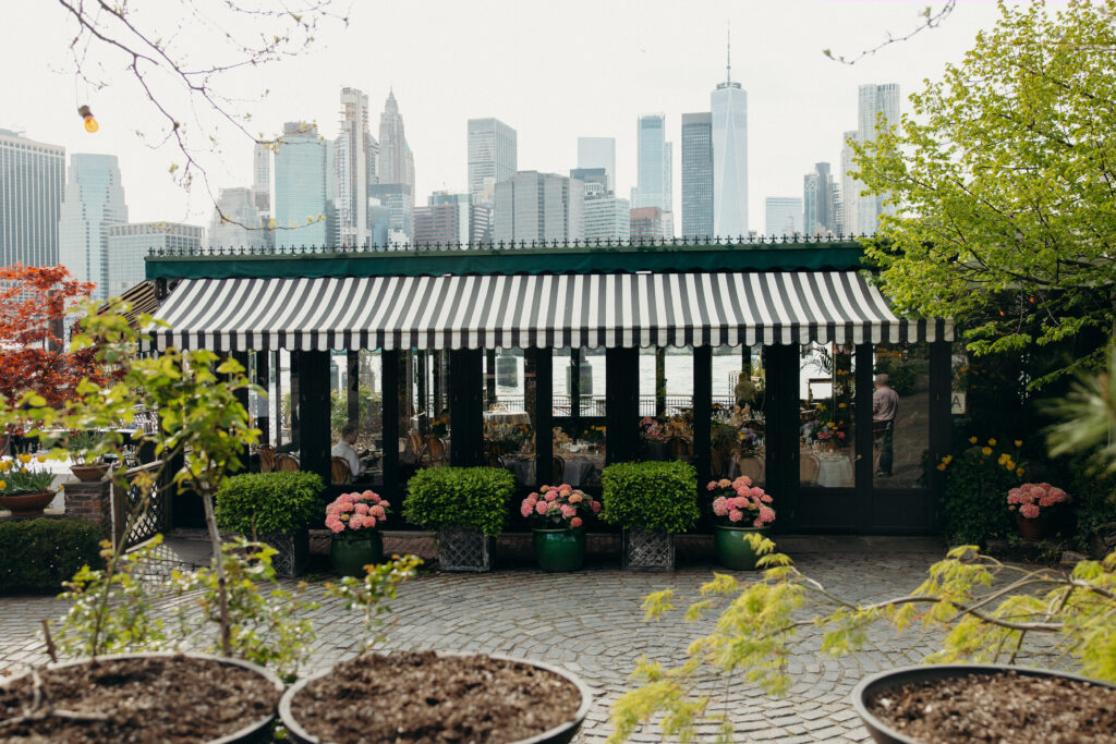 Wedding ceremony at The River Café NYC